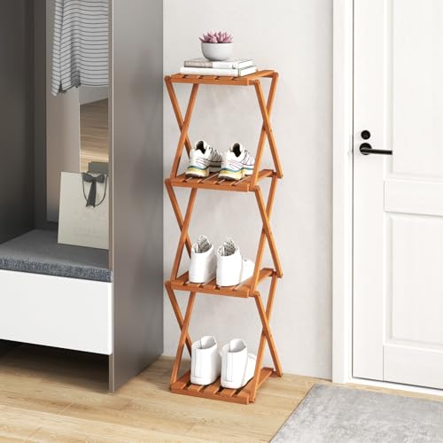 4-Tier Foldable Wooden Plant Stand O13508
