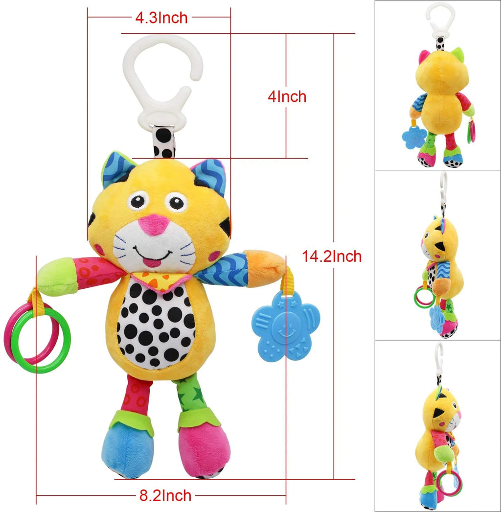 Infant Soft Plush Rattle Hanging Stroller Toy (Tiger) P6235