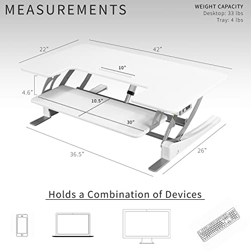 36 inch Electric Height Adjustable Stand Up Desk Converter Black K70457