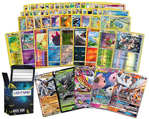 100 Pokemon Card Lot with Deck Box B818