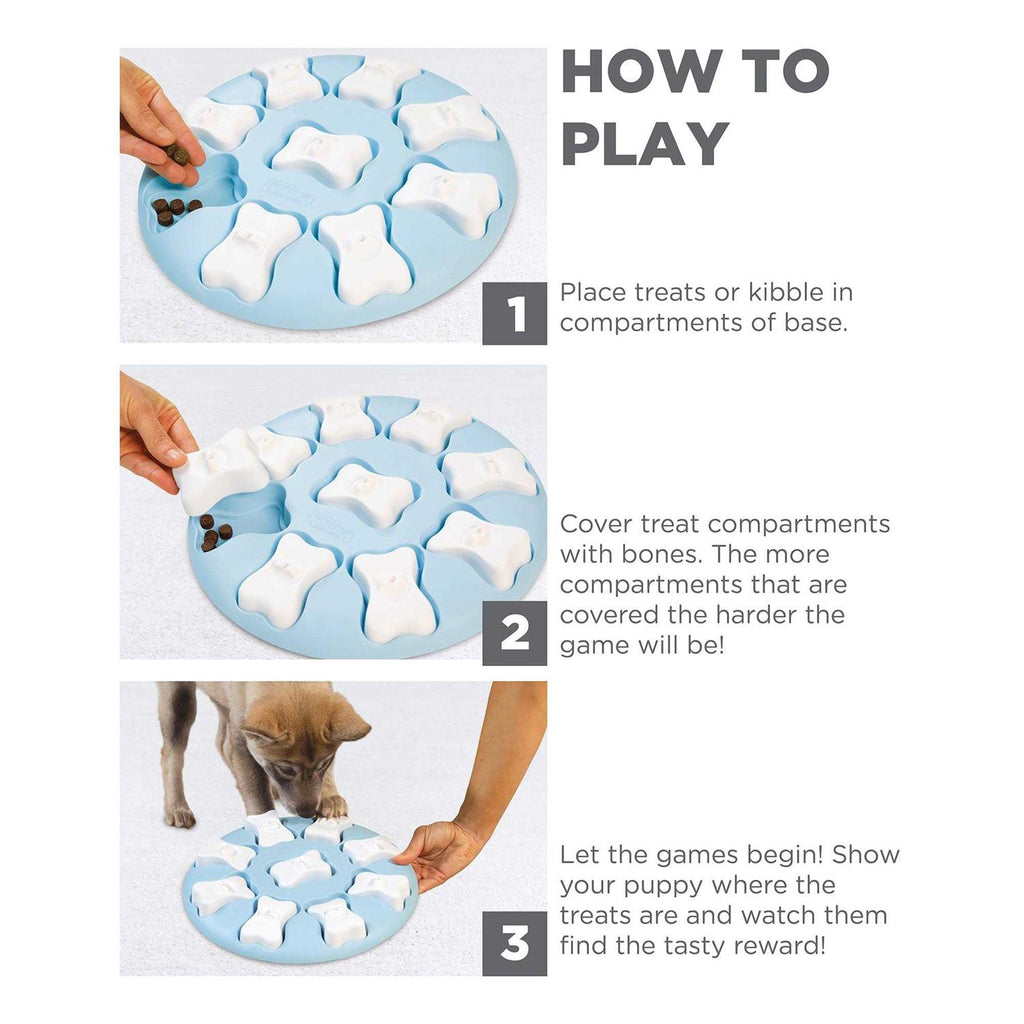 Blue Interactive Treat Puzzle Dog Toy V540094