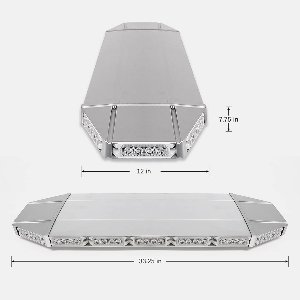 LED Rooftop Emergency Warning Strobe Light Bar Amber White W426