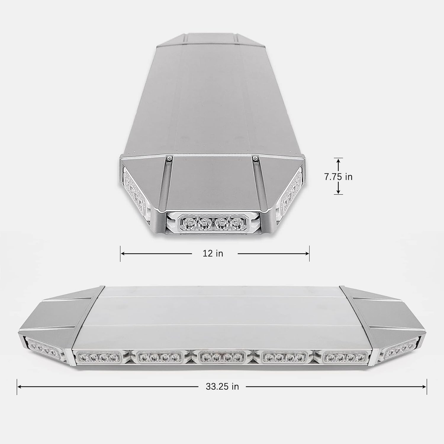 LED Rooftop Emergency Warning Strobe Light Bar Amber White W426