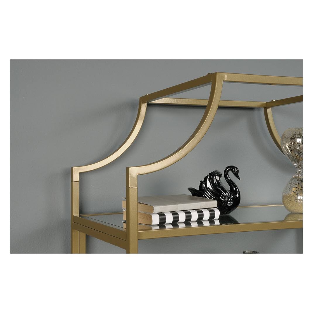 5 Shelf Bookcase, Satin Gold M310226