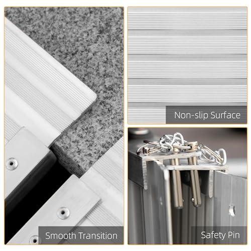 Foldable Aluminum Wheelchair Ramp 6FT with Non-Slip Surface C1657
