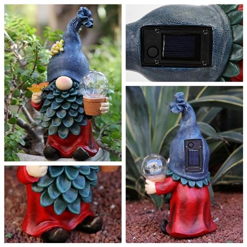10.2'' Solar Gnomes Garden Statues with LED Light C131471