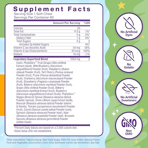60 Soft Chews Kids Multivitamin T543