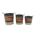 Set of 3 Round Seagrass Baskets Y416475
