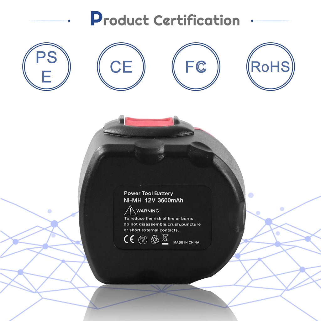 12V 3.6Ah Ni-MH Replacement Battery for Bosch Cordless Power Tool Y447657