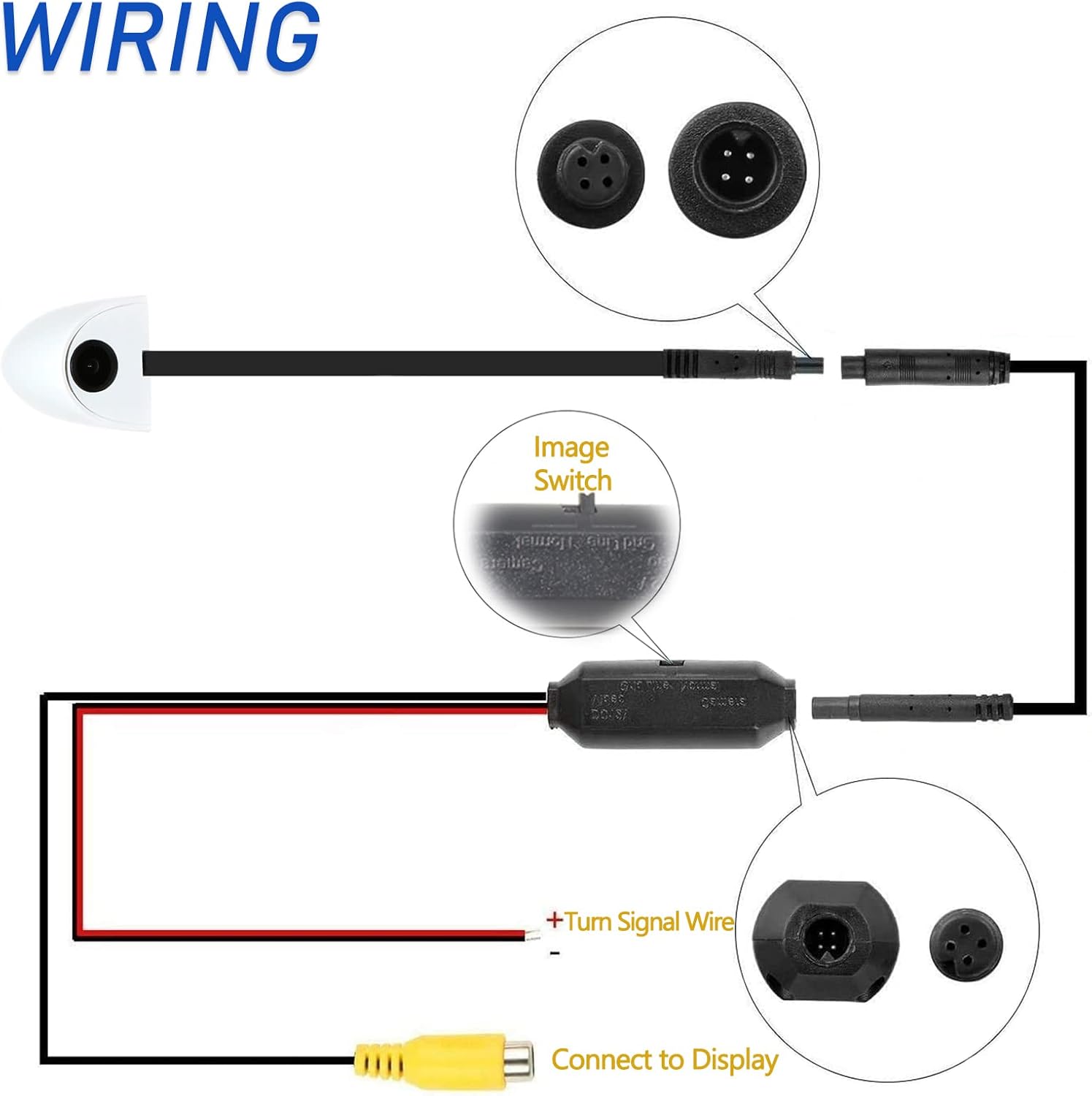 Pack of 2 Mini Side Mount Reverse Mirrored Image Cameras W11180