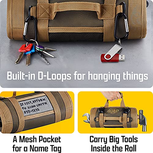 Heavy Duty Motorcycle Tool Roll Bag with Detachable Pouches Q297142