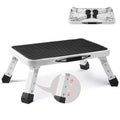 Folding Steel Step Stool 1-Step 330lbs Capacity 3 Adjustable Height N966