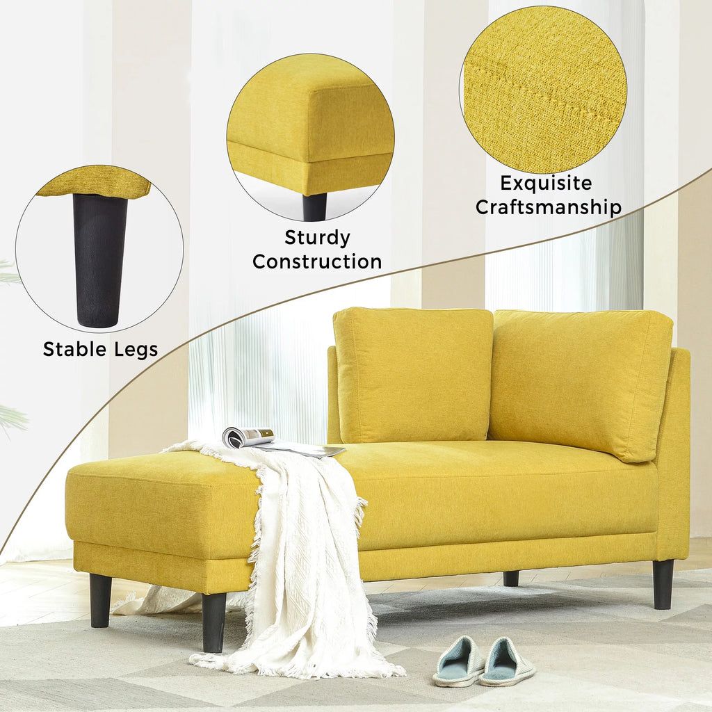Yellow Chaise Lounge Chairs with Arms X551644
