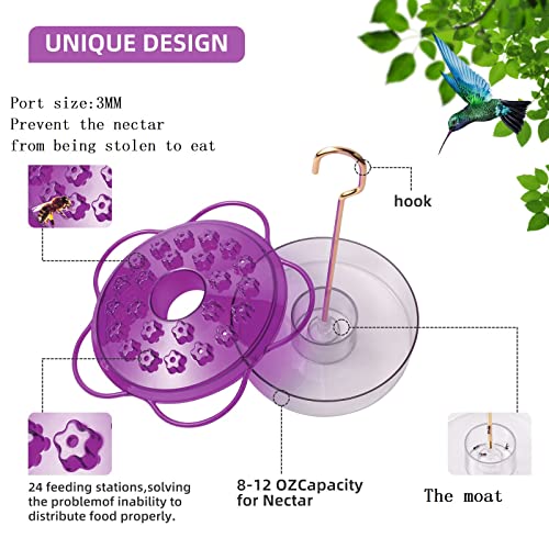 3 Pack Leak-Proof Outdoor Hanging Hummingbird Feeders K4958