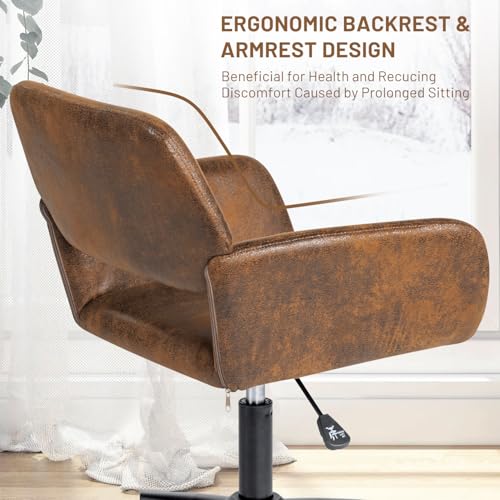 Beige Fabric Upholstered Desk Chair with Rolling Wheels F24420