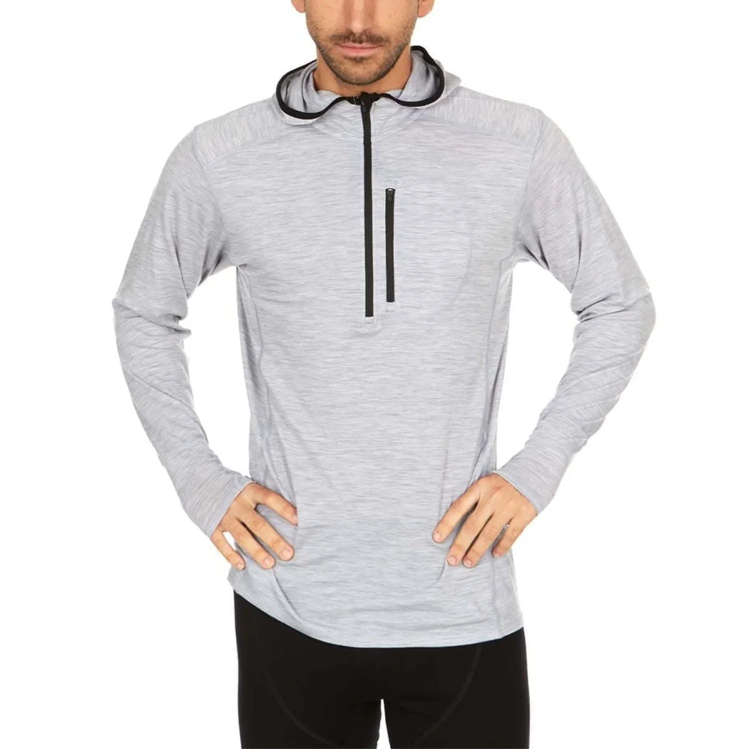 Wool 1/4 Zip Merino Sun Hoodie W69608