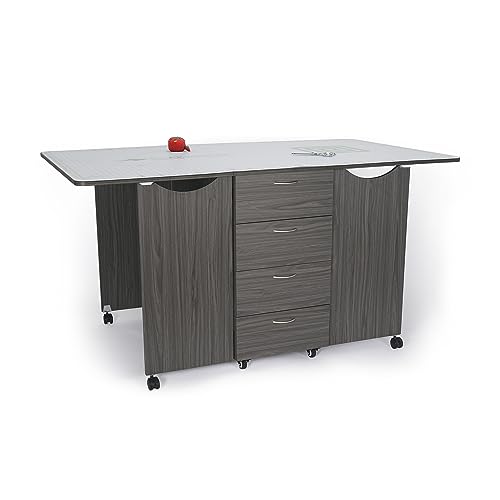 Ash White Cutting Table with Storage P68727