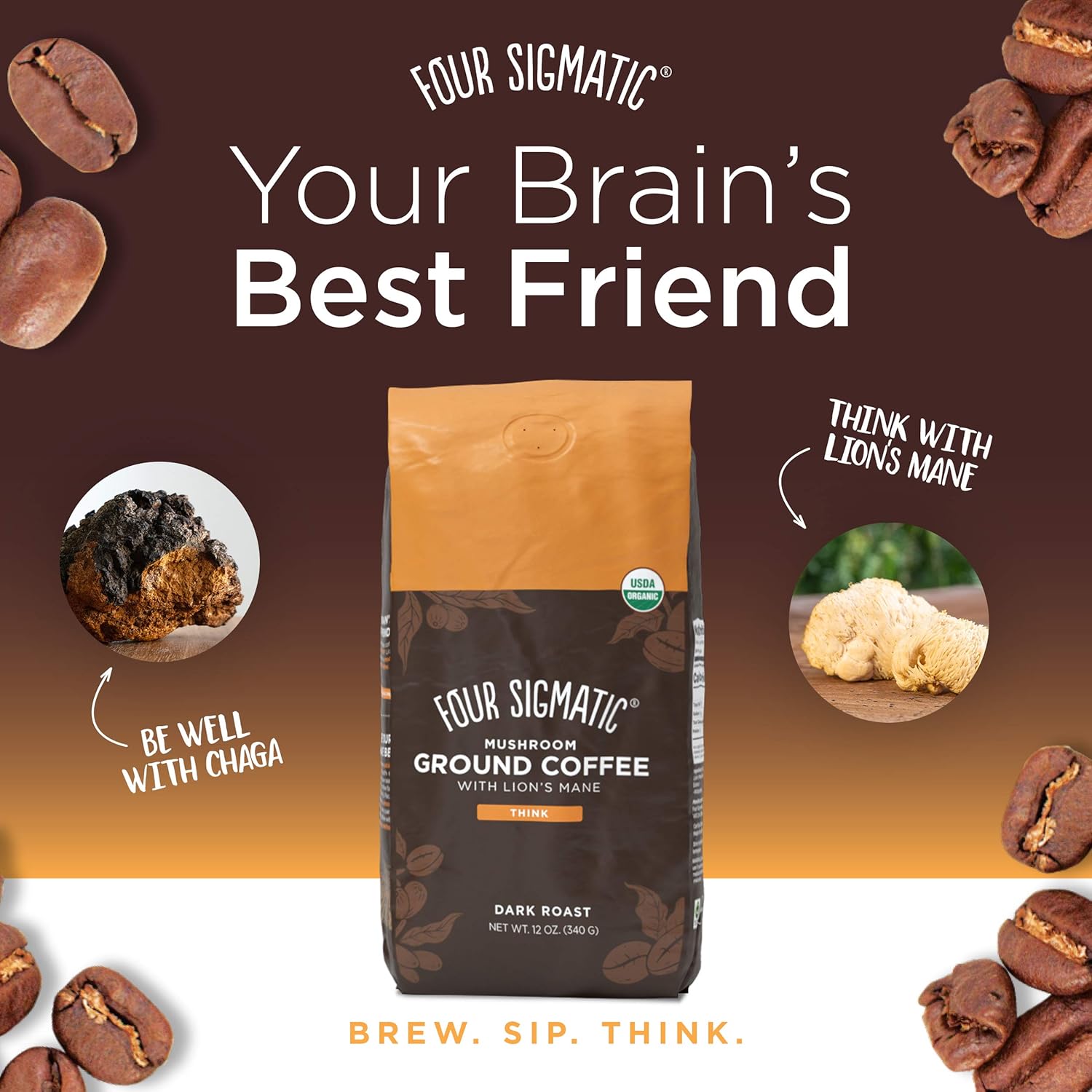 Organic Mushroom Ground Coffee W346567