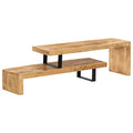 Solid Mango Wood TV Stand with Wrought Iron Legs, 45.3" L x 18" W x 15.7" H D322077