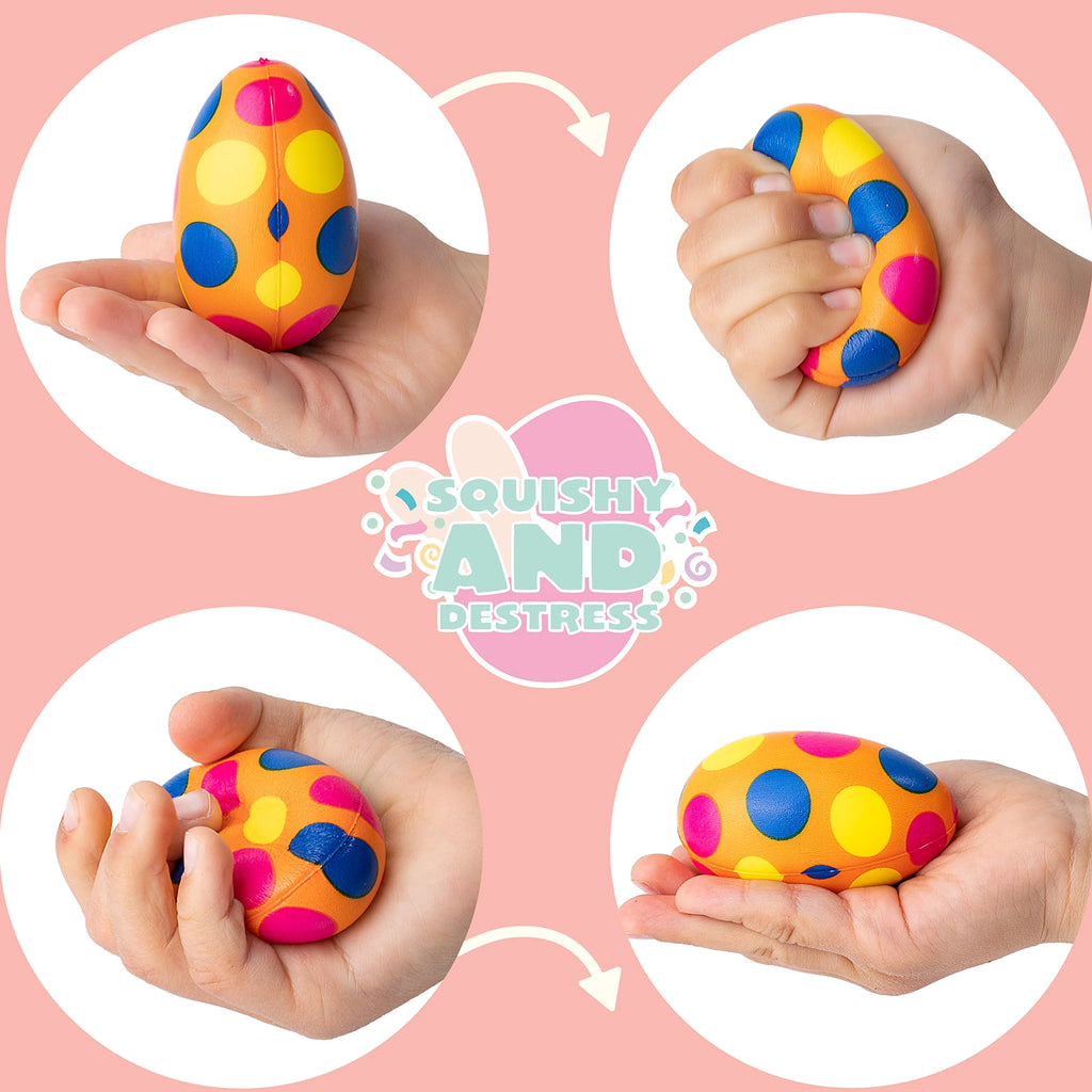 24 PCS Colorful Squishy Eggs Q730
