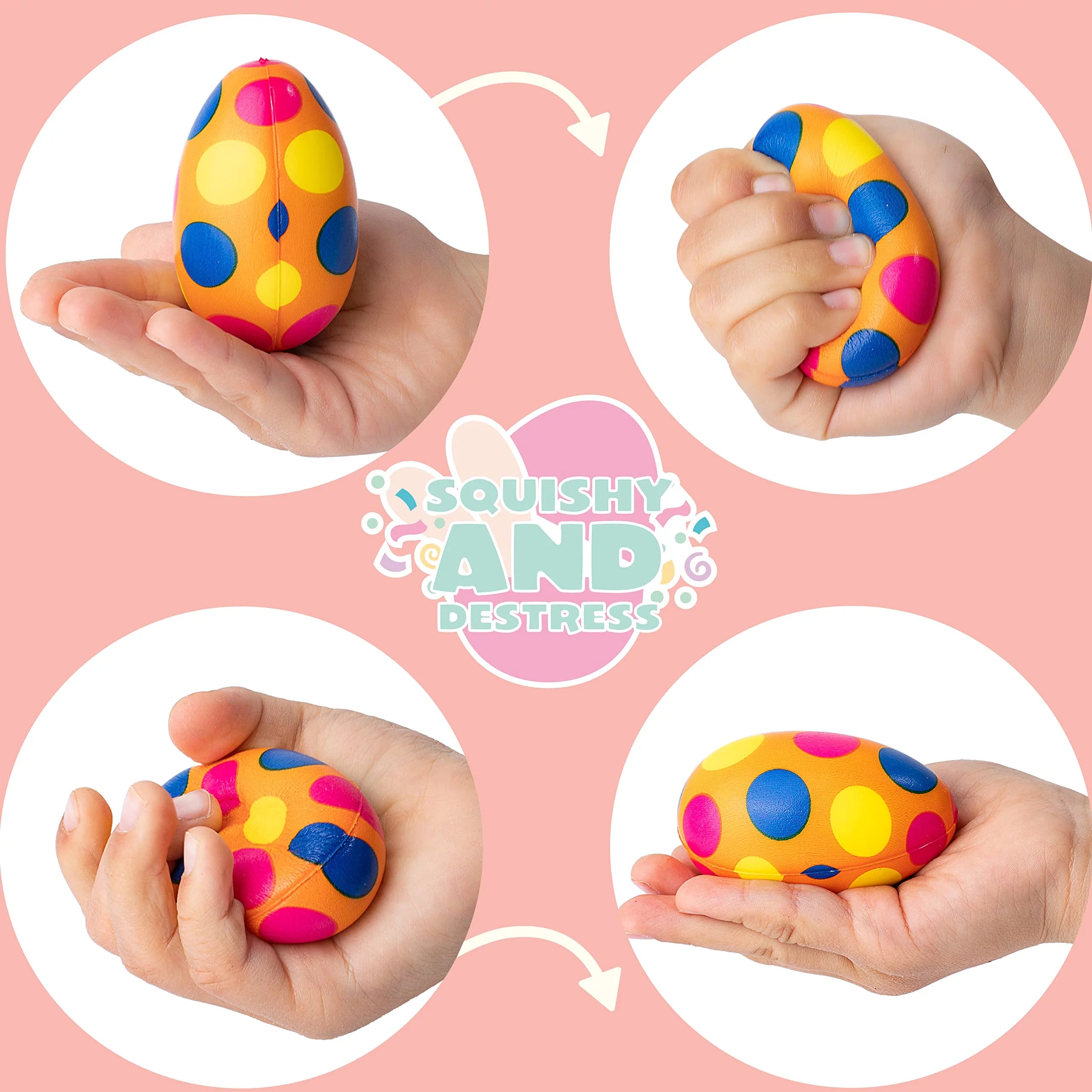 24 PCS Colorful Squishy Eggs Q730
