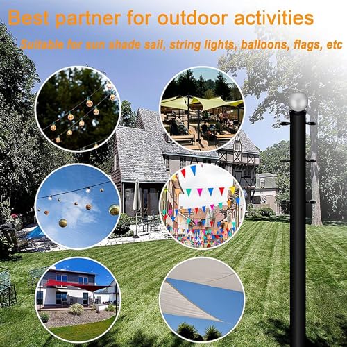 10FT Heavy Duty Steel Shade Sail Pole Kit 2pack Z8049