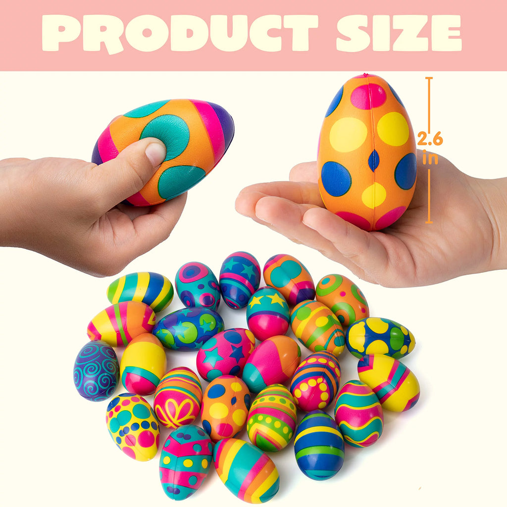 24 PCS Colorful Squishy Eggs Q730