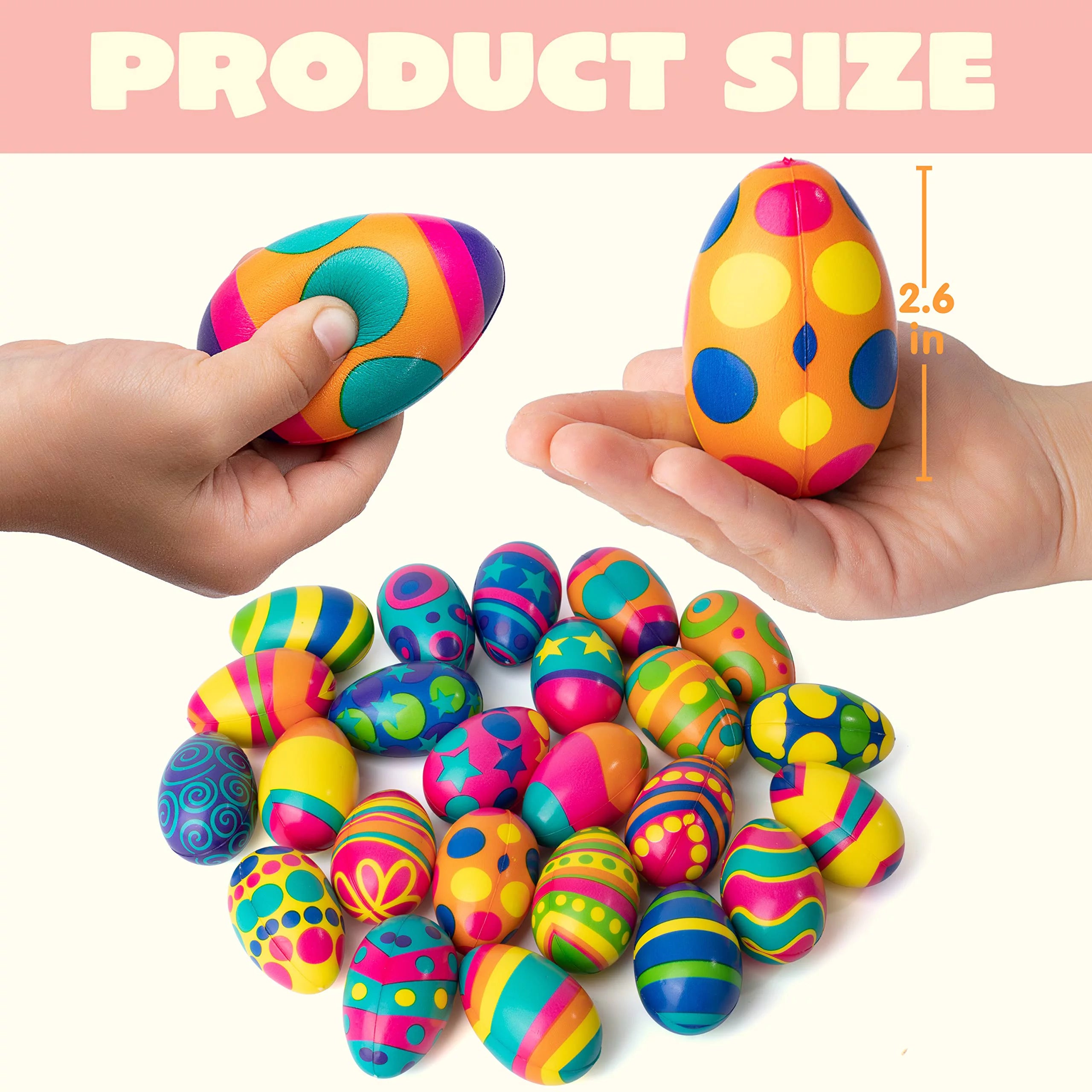 24 PCS Colorful Squishy Eggs Q730