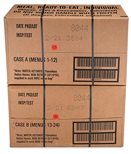 24ct US Military Surplus MRE Meals Ready to Eat Case Bundle Y43519