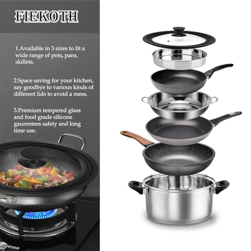 Silicone Lid for Pots, Pans and Skillets 7" to 12" A536