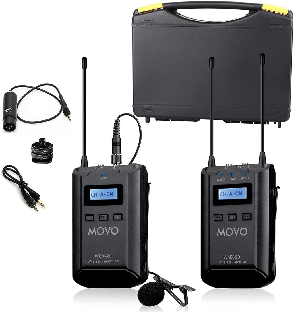 48-Channel UHF Wireless Lavalier Microphone System with 1 Receiver, 1 Transmitter, and 1 Lapel Microphone U472874