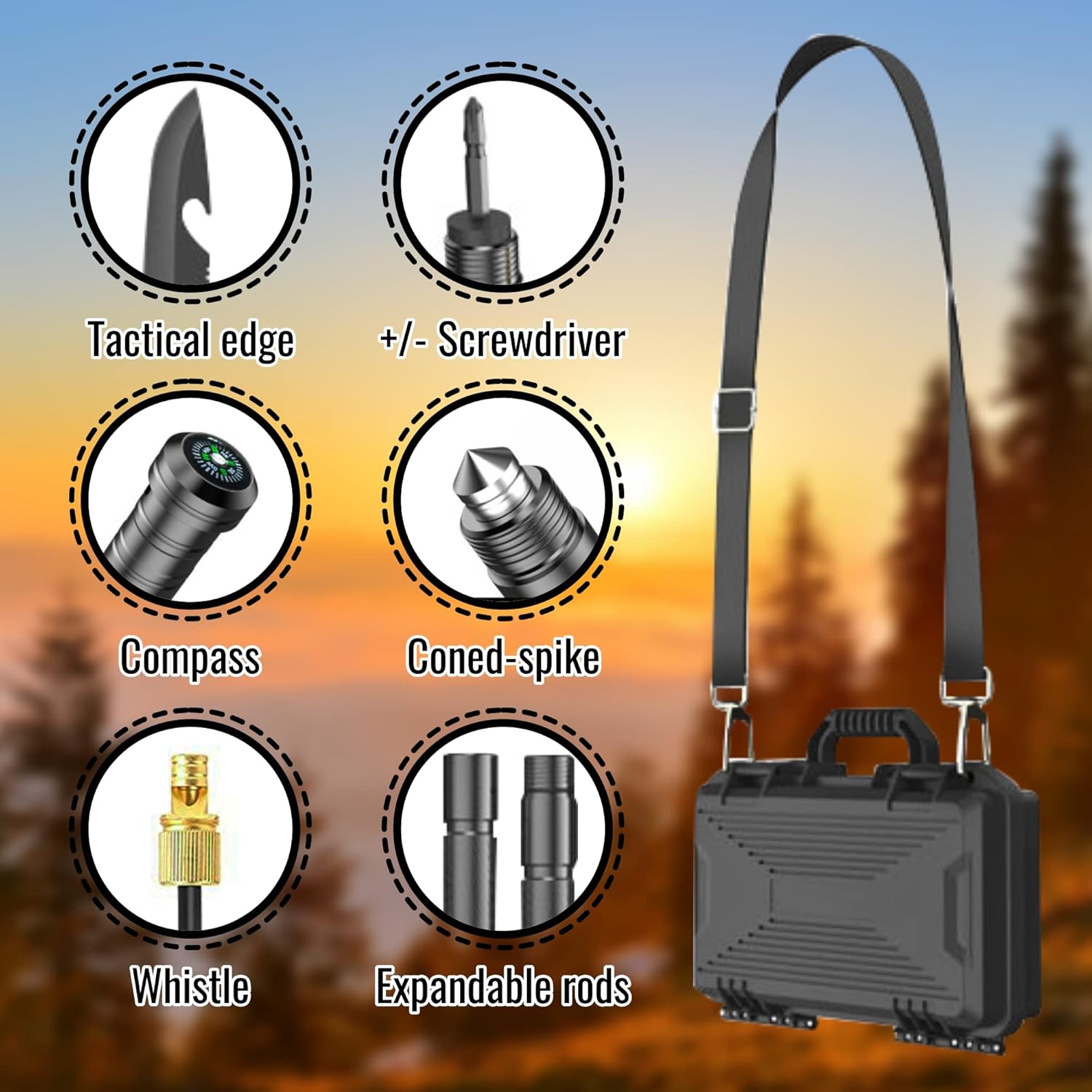 8-Piece Camping Shovel and Multitool Set I723692