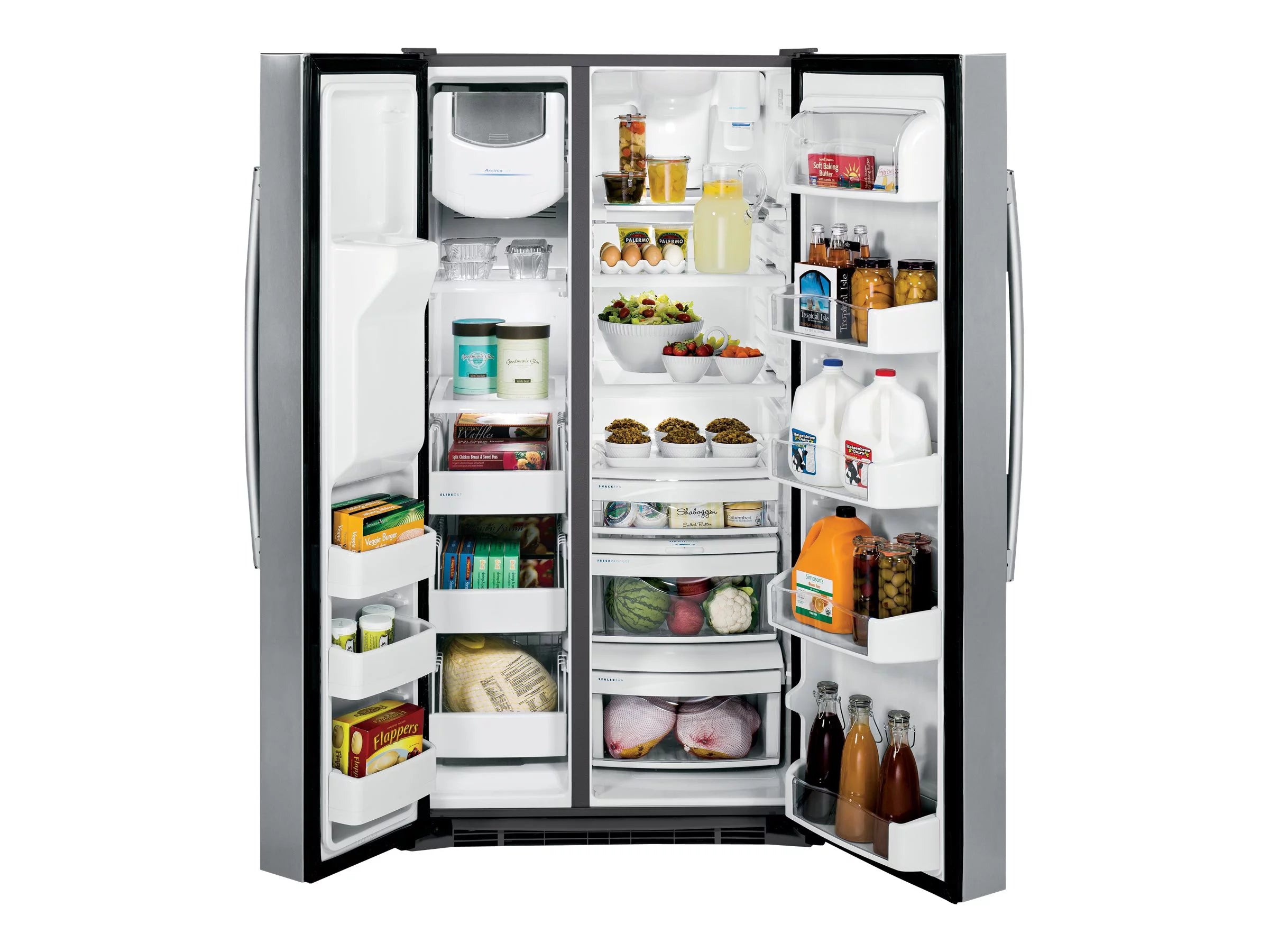 Side-by-side Refrigerator-freezer with Water and Ice Dispenser - 28.4 cu. ft - Stainless Steel H97391