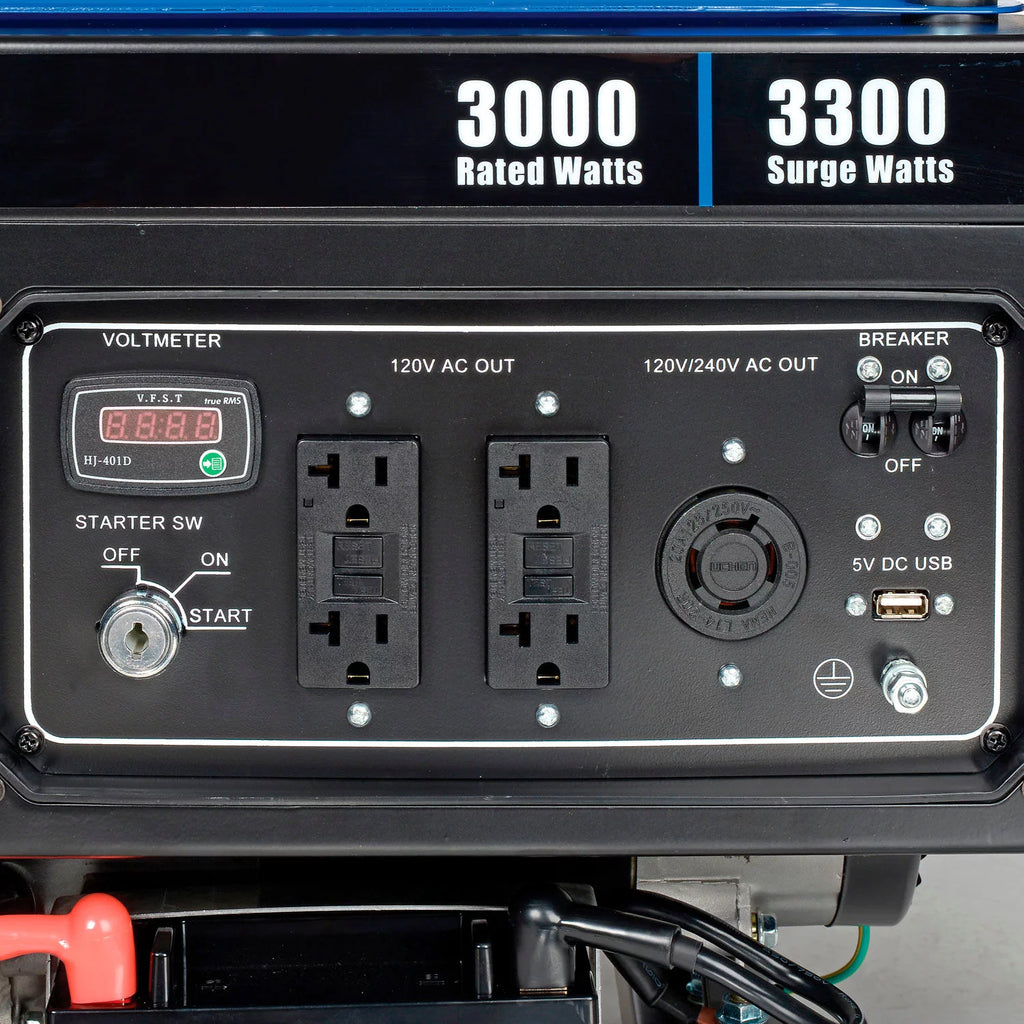 3000 Rated watts Portable Generator with Electric & Recoil Start M626
