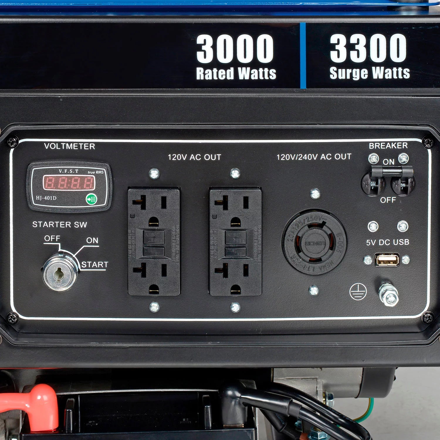 3000 Rated watts Portable Generator with Electric & Recoil Start M626