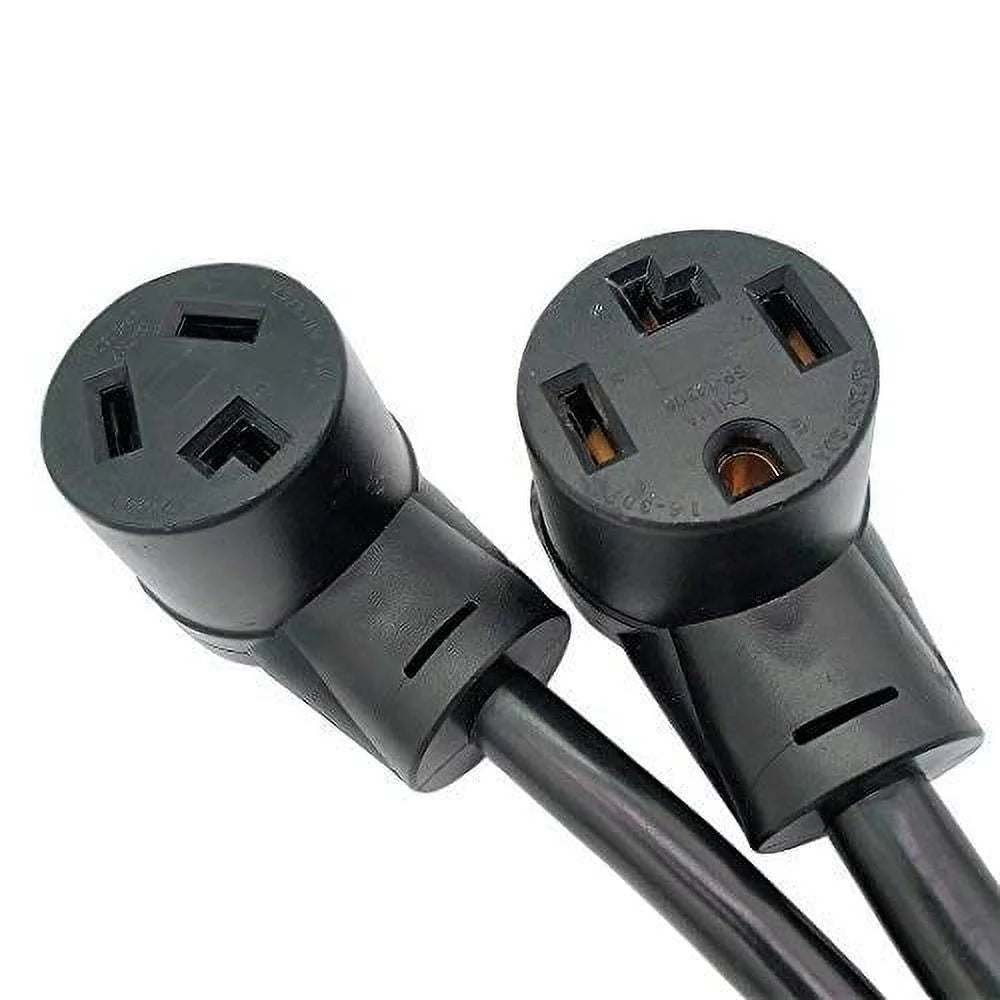 Dryer Splitter, NEMA 14-30 Male Plug to 14-30 & 10-30 Female Receptacle, 4-Prong 30 AMP Y Adapter Cord S8252
