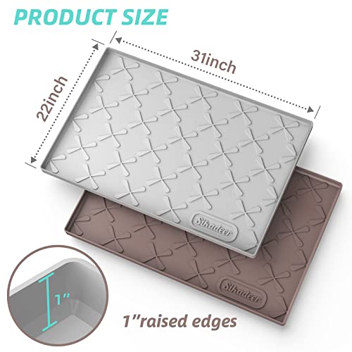 25" x 22" Silicone Cabinet Liner with Raised Edge X683