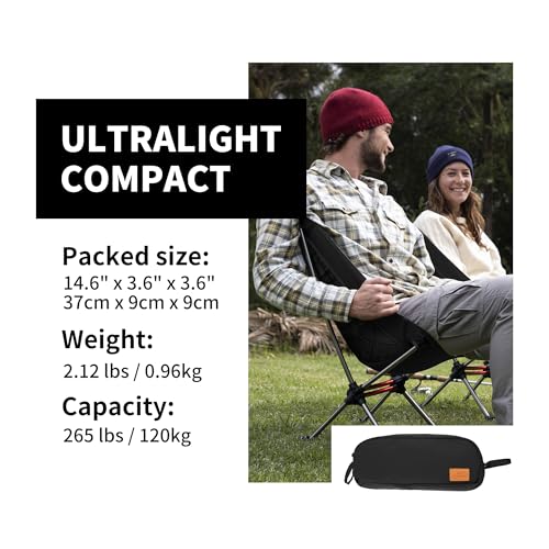 Ultralight Camping Chair with Anti-Sinking Feet D573