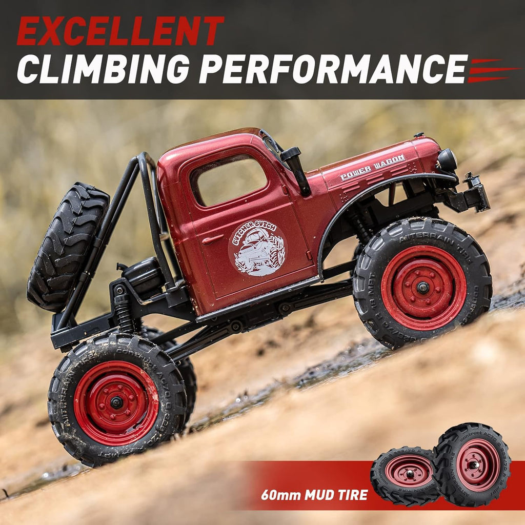 1/24 Scale 4WD RC Crawler Car (Red) M43637