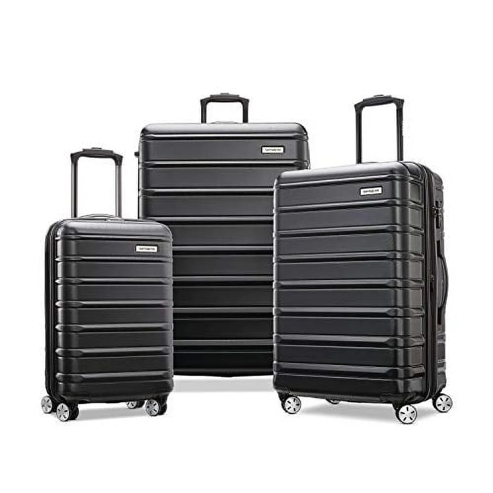Midnight Black 3-Piece Hardside Expandable Luggage Set with Spinner Wheels N6930