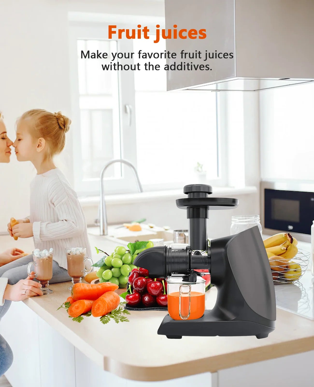 Cold Press Slow Juicer with Total Pulp Control (Black) Q48675