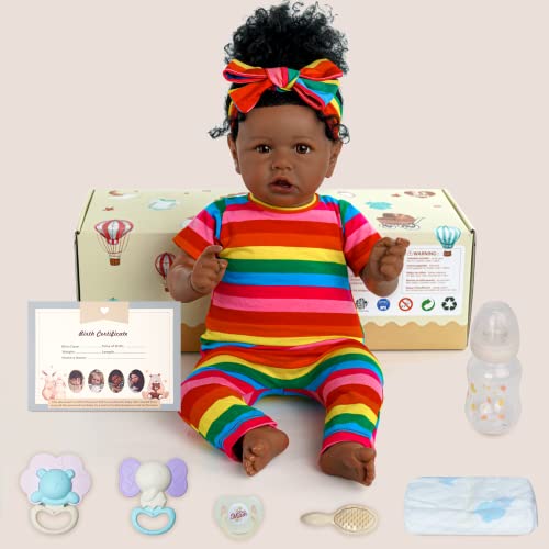 20 Inch Reborn Baby Doll Black Soft Body T279281