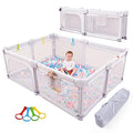 Grey Extra Large Foldable Baby Playpen 79 x 59 x 27 Inches B13479