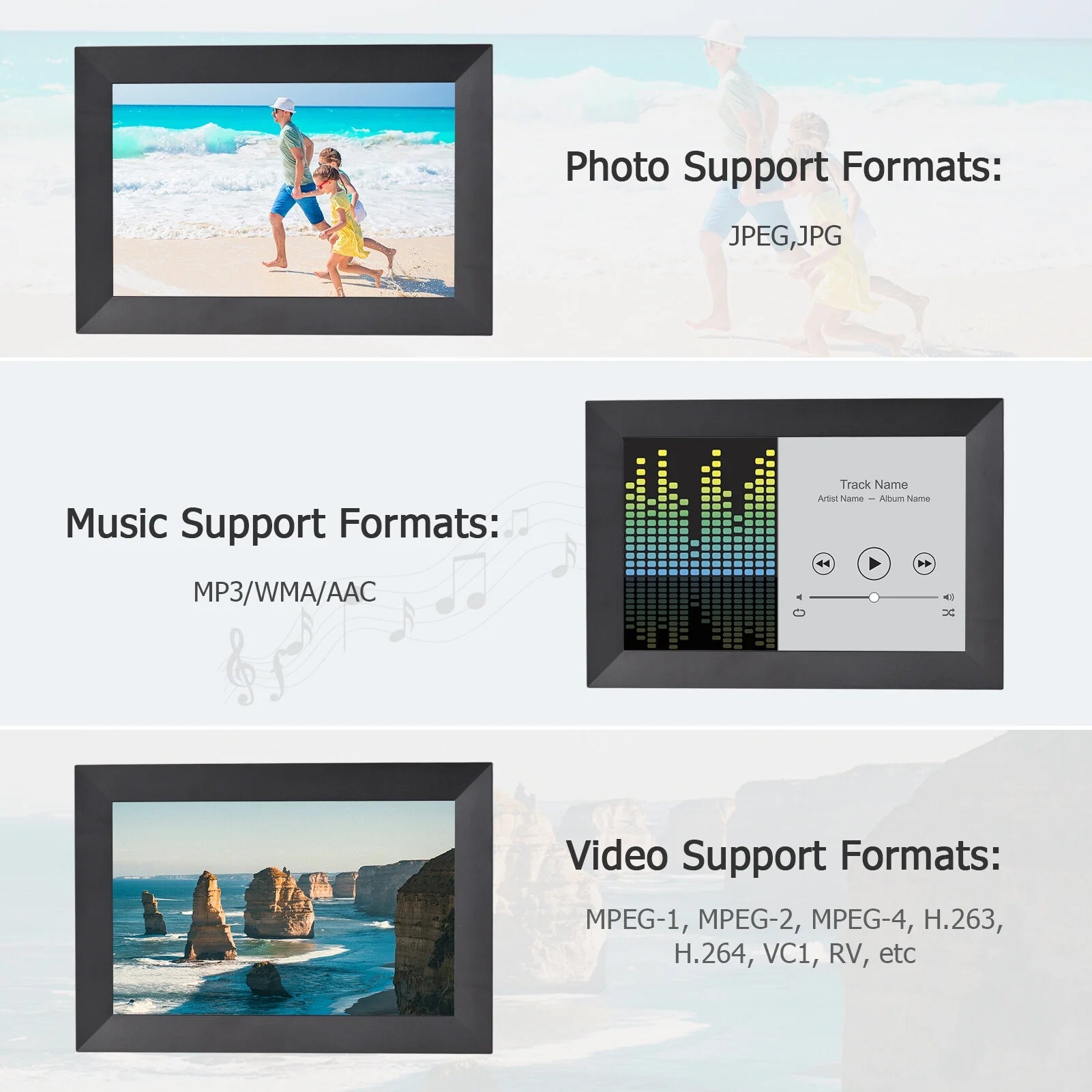10.1 Inch Smart WiFi Digital Picture Frame E2208