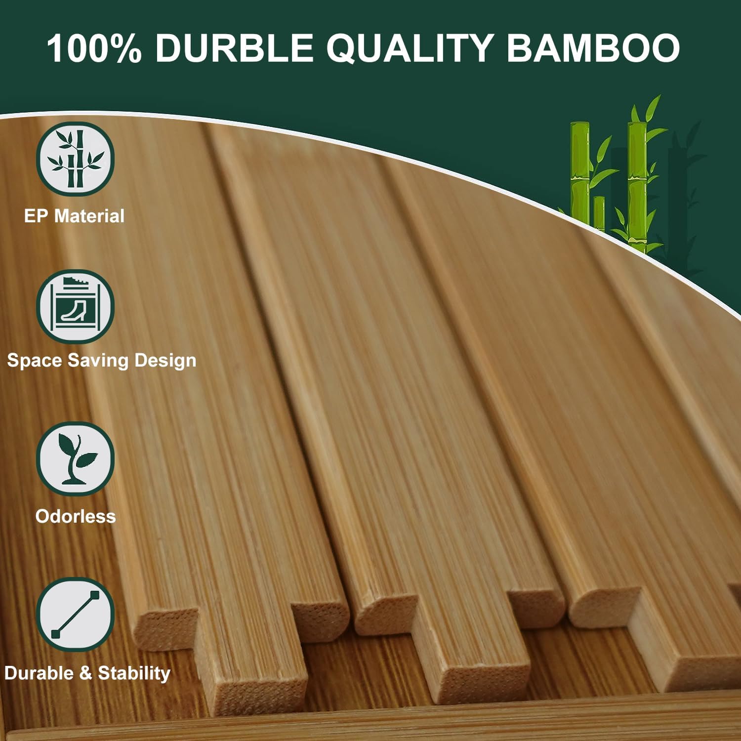 5 Tier Narrow Bamboo Shoe Rack Z142315