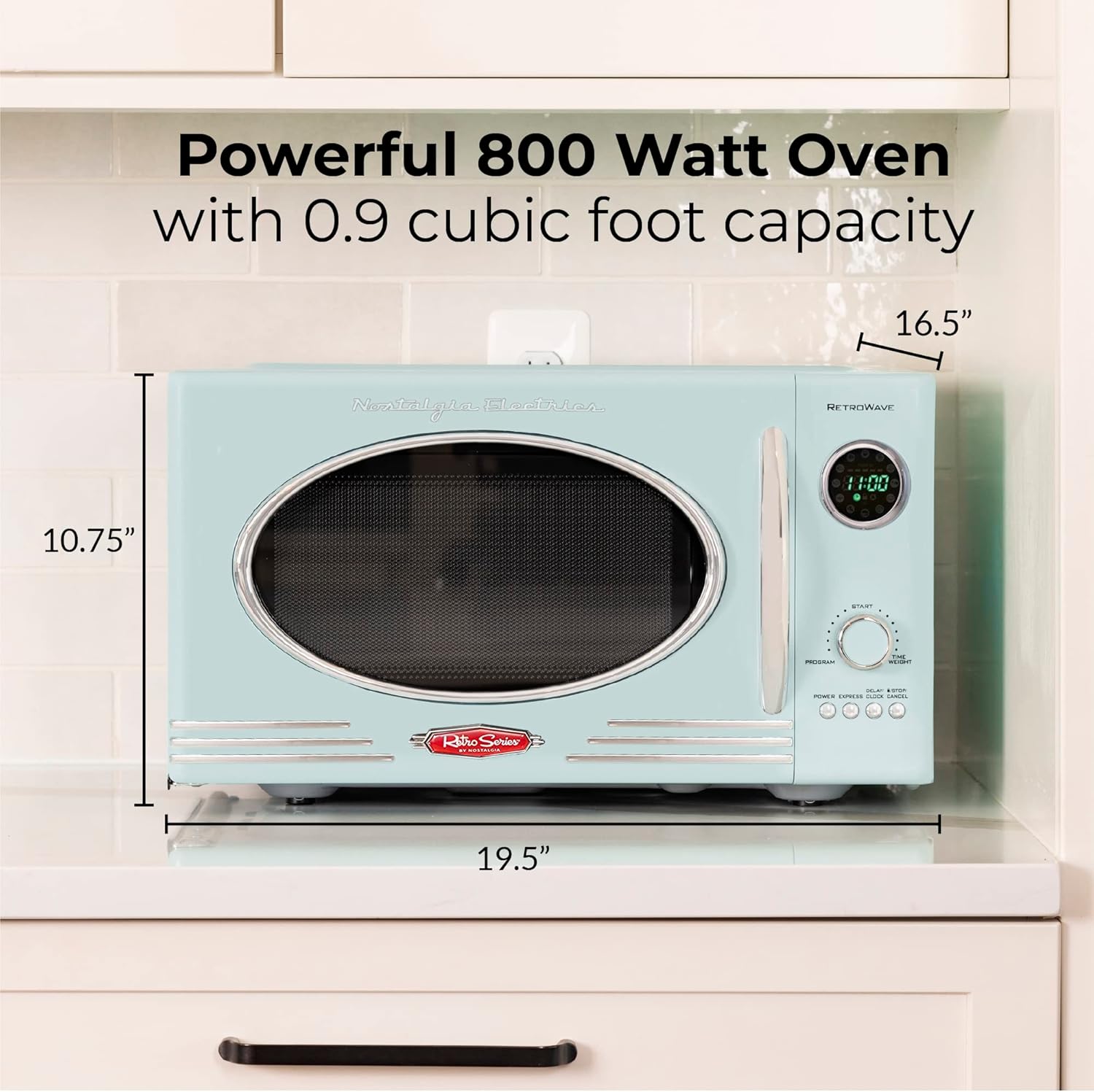 0.9 Cu. Ft. 800-Watts Retro Microwave Oven & Single Serve K-Cup Coffee Brewer N81308