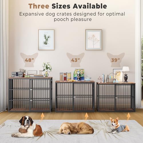 XL Wooden Dog Crate with 3 Doors B829145