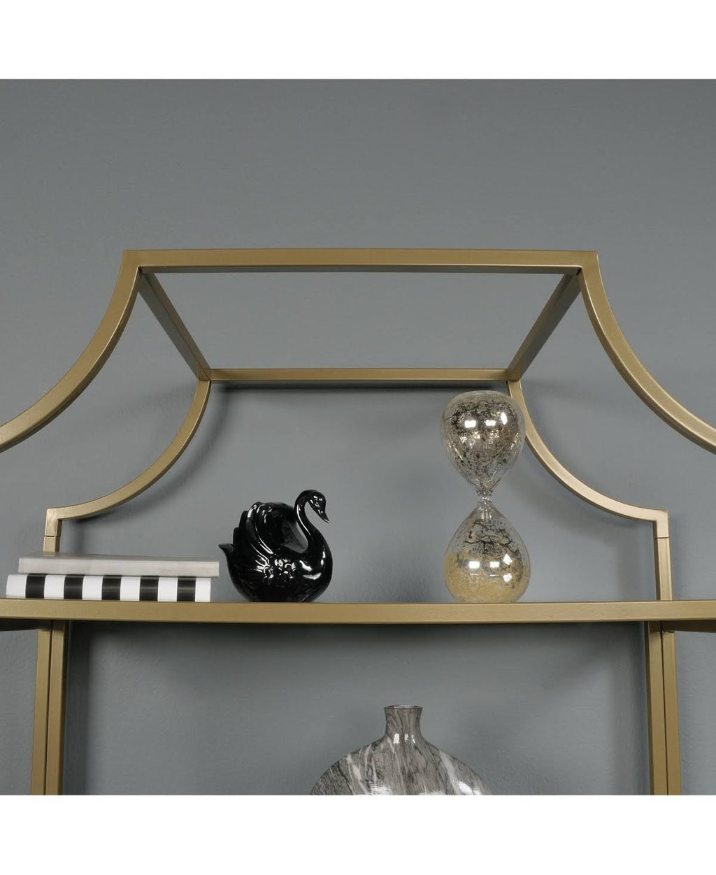 5 Shelf Bookcase, Satin Gold M310226