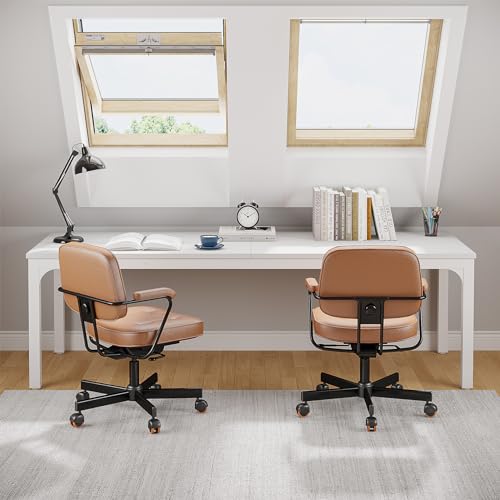 78.7" Extra Long Double Workstation Desk (Light Walnut) N227069