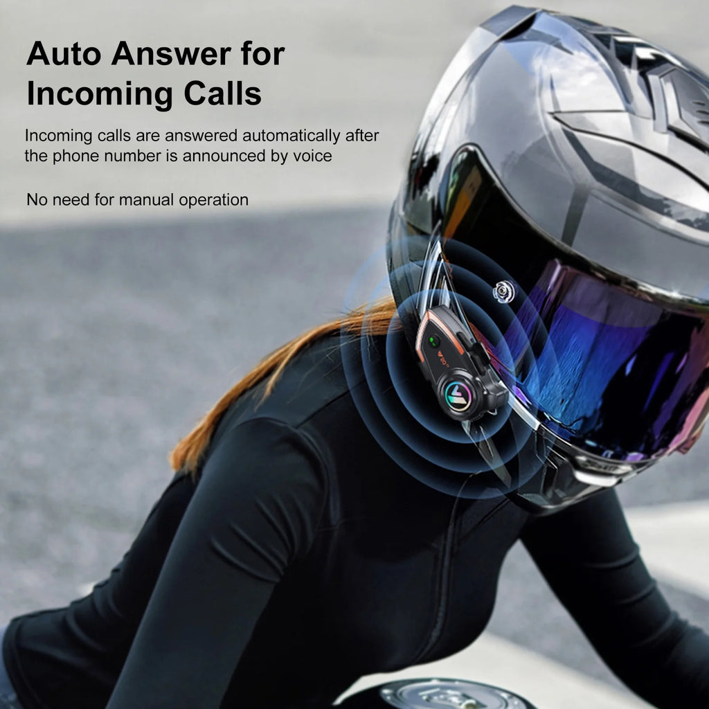 Wireless Headset BT Helmet Intercom IP67 A482